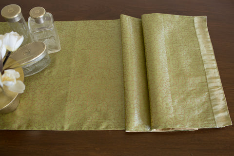 Woven Tissue Runner (Olive) | Jaal Print