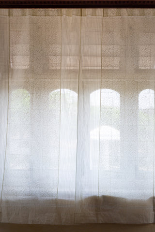 Summer Organdy Whites | Stitched Linear Panels